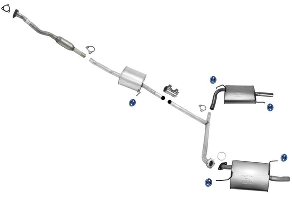 Exhaust System Resonator Dual Mufflers fits 2006-2007 Honda Accord 2Dr Coupe 3.0
