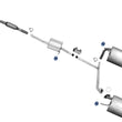 Exhaust System Resonator Dual Mufflers fits 2003-2005 Honda Accord 4Dr Sedan 3.0
