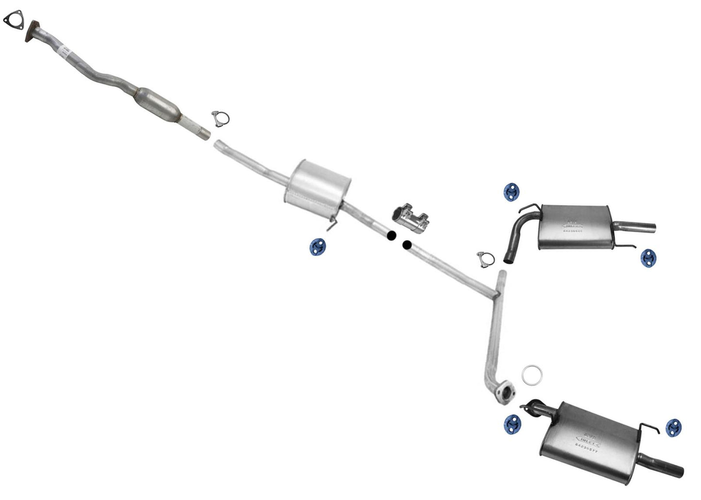 Silenciadores dobles resonadores del sistema de escape para Honda Accord 2Dr Coupe 3.0 2003-2005