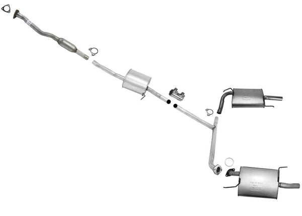 2 Doors Coupe Resonator Dual Exhaust Pipe Muffler System for Accord 03-07