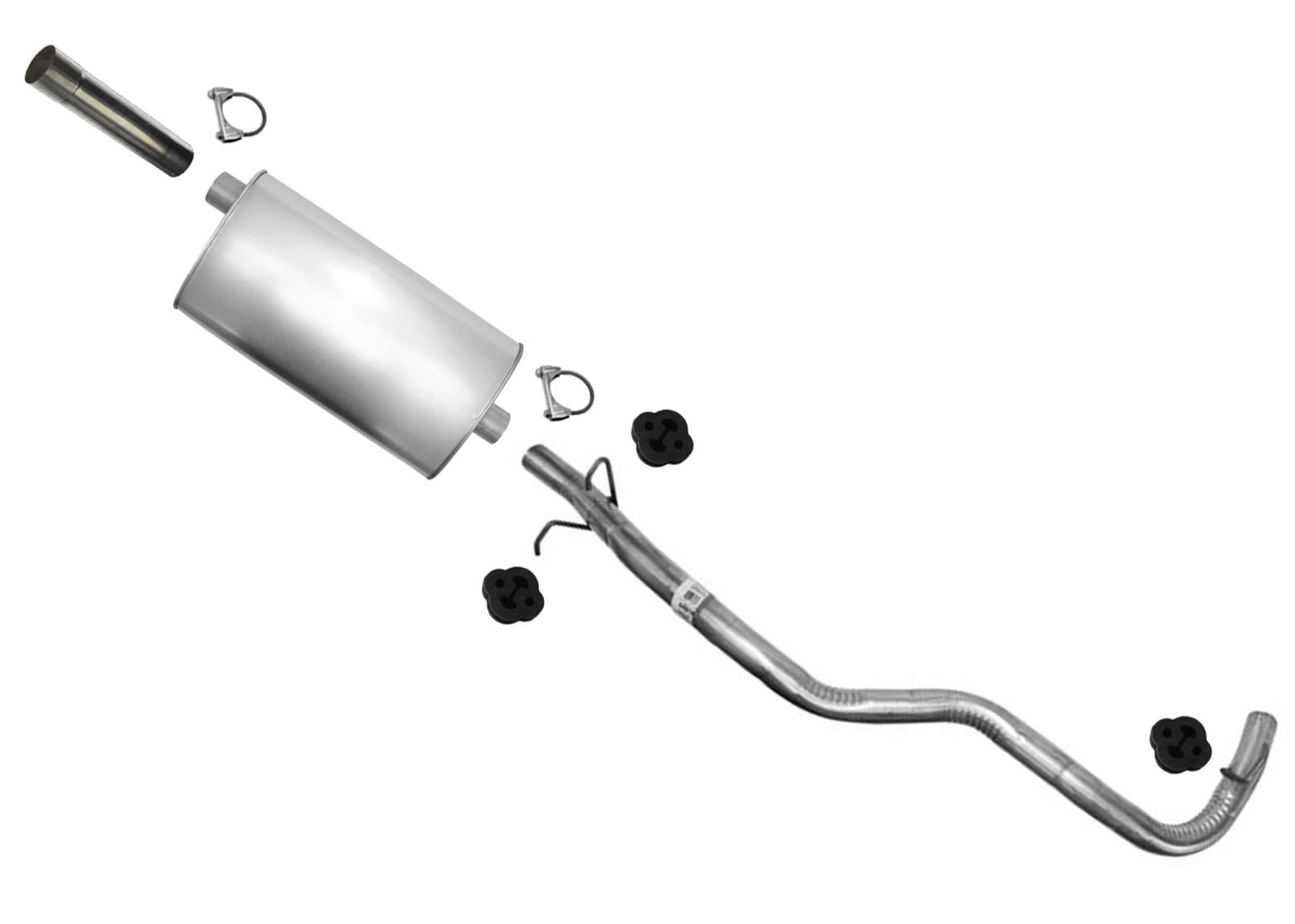 Weld on Muffler Tail Pipe for Chevrolet S10 Pick Up 1995-2000 w/ 122.9 Wheelbase