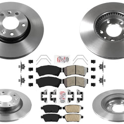 AME Carbon Performance Disc Brake Rotors & Pads Set for Ford Fusion 2006-2012