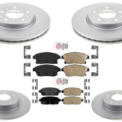 GEO Coated Brake Disc Rotors Ceramic Brake Pads Set For Verano 12-17 VOLT 11-15