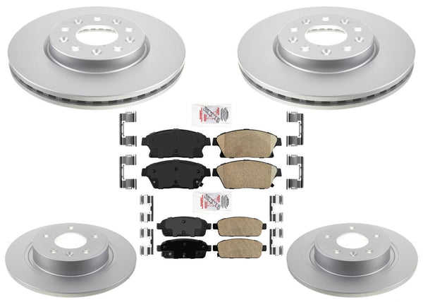 GEO Coated Brake Disc Rotors Ceramic Brake Pads Set For Verano 12-17 VOLT 11-15