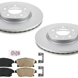 Frt GEO Coated Brake Disc Rotors Ceramic Brake Pads For Verano 12-17 VOLT 11-15