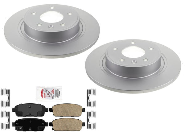 Rr GEO Coated Brake Disc Rotors Ceramic Brake Pads For Verano 12-17 VOLT 11-15