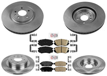 F&R Disc Brake Rotors & Ceramic Pads Hardware for Buick Cascada 2016-2019