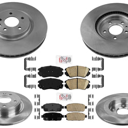F&R Disc Brake Rotors & Ceramic Pads Hardware for Buick Cascada 2016-2019