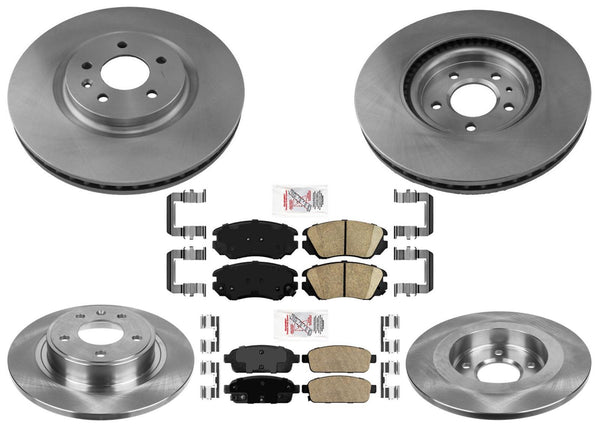 F&R Disc Brake Rotors & Ceramic Pads Hardware for Buick Cascada 2016-2019