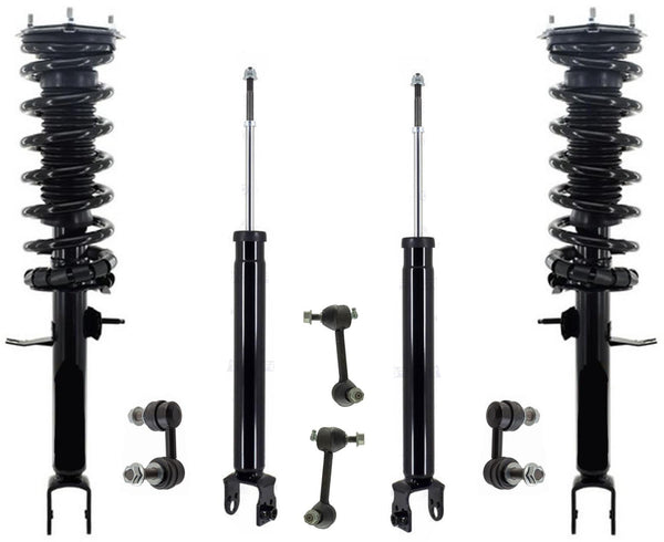 Front Struts Rear Shocks & Links For Infiniti M35 2006-2010 Rear Wheel Drive