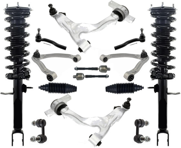 Front Struts Control Arms Tie Rods & Links For M45 M35 2006-10 Rear Wheel Drive