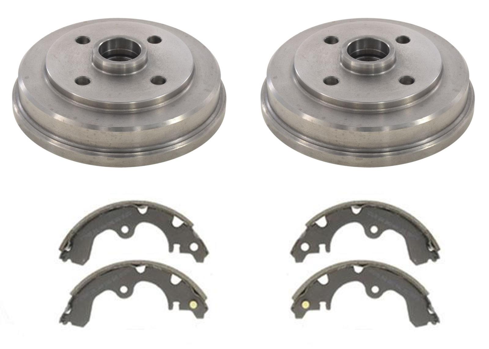 For 1996 1997 1998 Toyota Tercel 2 Brake Drums & Brake Shoes Without ABS