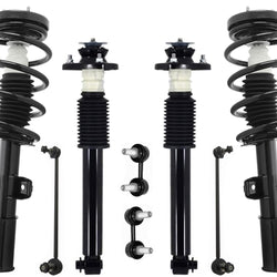 Front Complete Struts Rear Complete Shocks & Sway Bar Links For BMW X5 00-2006