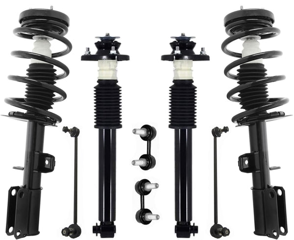 Front Complete Struts Rear Complete Shocks & Sway Bar Links For BMW X5 00-2006