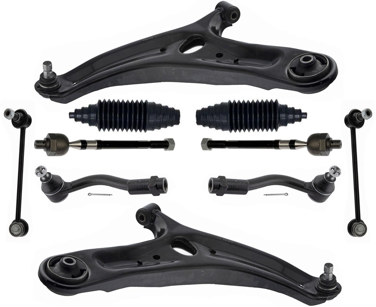 Front Lower Control Arms Ball Joints Tie Rods & Links For Kia Soul 2010-2011