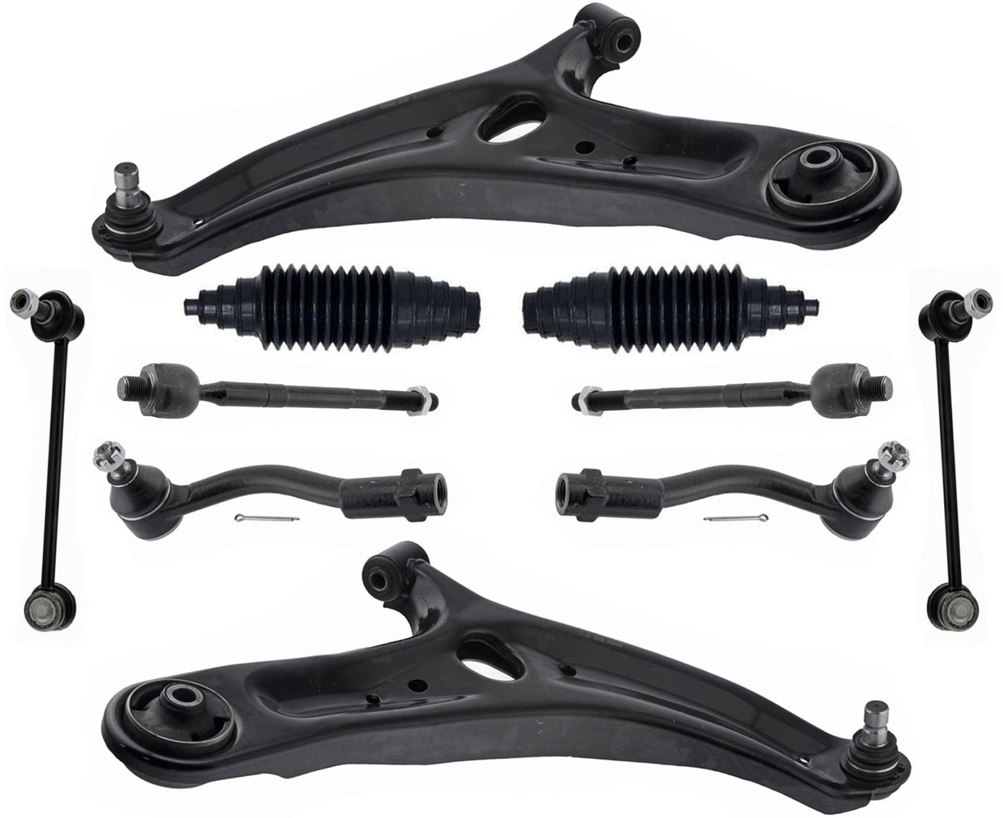Front Lower Control Arms Ball Joints Tie Rods & Links For Kia Soul 2012-2013