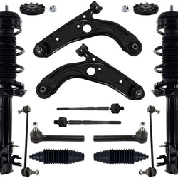 Front Complete Struts Control Arms Tie Rods & Links For Fiat 500 Pop 2012-2016