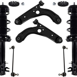 Front Complete Struts Lower Control Arms & Links For Fiat 500 Pop 2012-2016