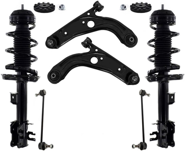 Front Complete Struts Lower Control Arms & Links For Fiat 500 Pop 2012-2016