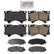F&R Ceramic Disc Brake Pads Hardware For Toyota Tundra 2022-2024 04465-02580