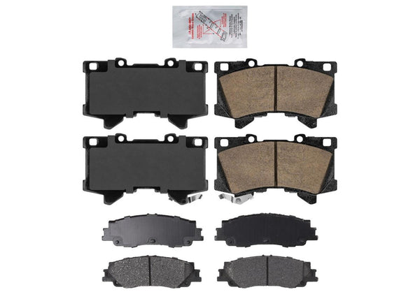 F&R Ceramic Disc Brake Pads Hardware For Toyota Tundra 2022-2024 04465-02580