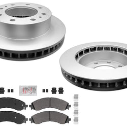 F Coated Disc Brake Rotors for Chevrolet Express Van 3500 2021-2024 9900 GVW SRW