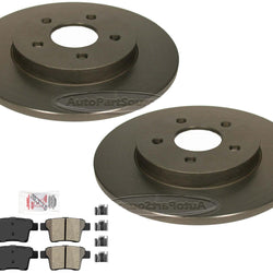 Rear Carbon Coated Brake Rotors & Brake Pads For Jaguar X-Type 2005-2008