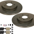 Rear Carbon Brake Rotors & AmeriBRAKES Brake Pads For Jaguar X-Type 2005-2008