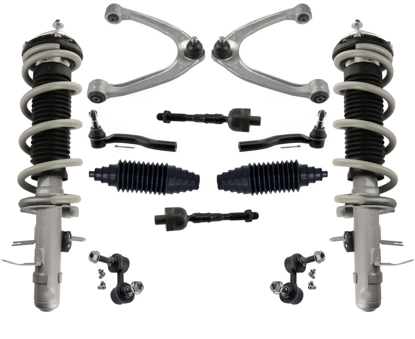 Front Struts Upper Control Arms Tie Rods & Links For QX50 14-17 All Wheel Drive