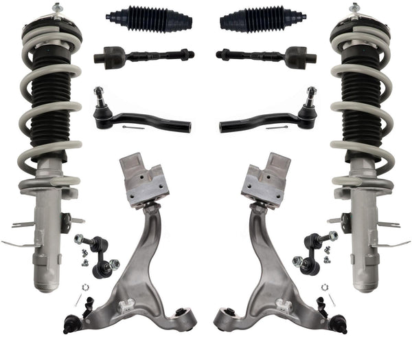 Front Struts Lower Control Arms Tie Rods & Links For QX50 14-17 All Wheel Drive