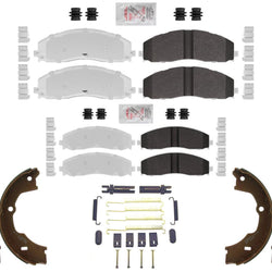 Fleet Front & Rear Galvanized HD Disc Brake Pads for Ford F350 Super Duty 17-21