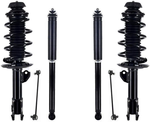 Front Complete Struts Sway Bar Links & Rear Shocks For Toyota Yaris 2006-2015