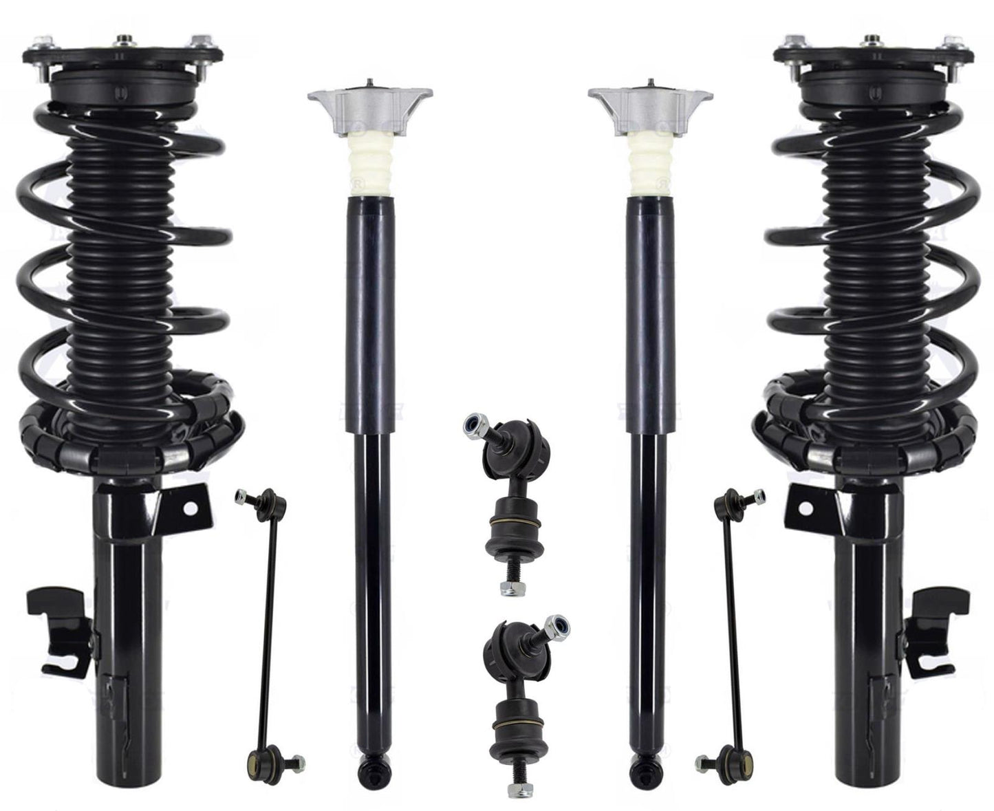 Front Complete Strut Assembly & Complete Rear Shock For Mazda 3 2004-2009