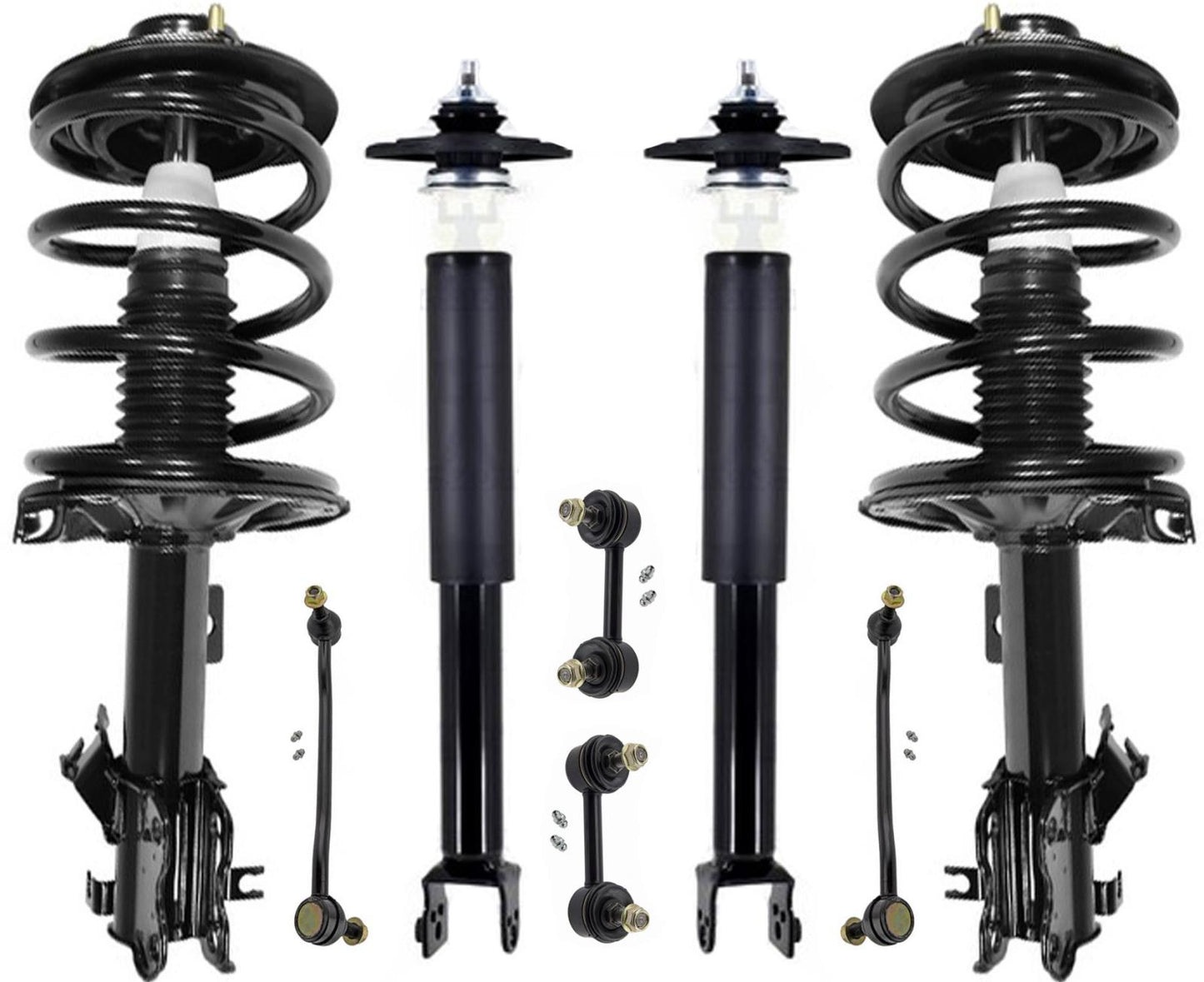 Front Strut Rear Complete Shock & Sway Bar Links For Nissan Altima 2.5L 02-2006