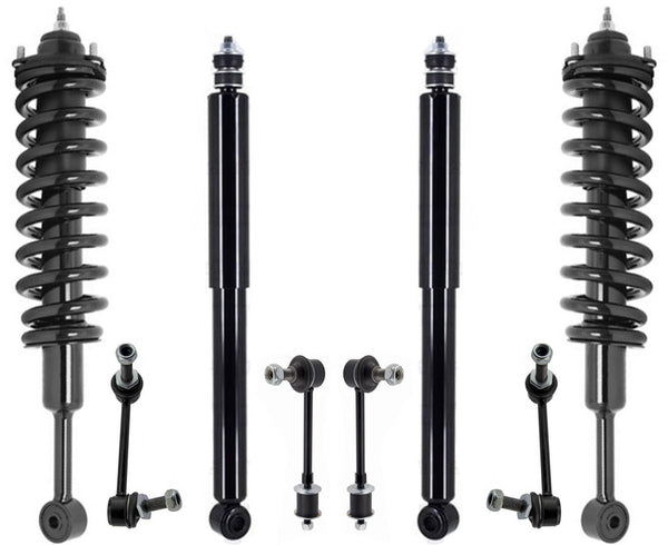 Front Struts Rear Shocks Absorber & Sway Bar Links For Lexus GX470 2003-2009