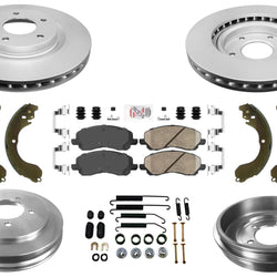 Pastillas de freno de rotores delanteros, zapatas de tambores para Jeep Compass 07-16 con frenos de tambor traseros