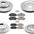 Front & Rear Rotors Ceramic Brake Pads for Jeep Wrangler 2007-2017 6pc Kit