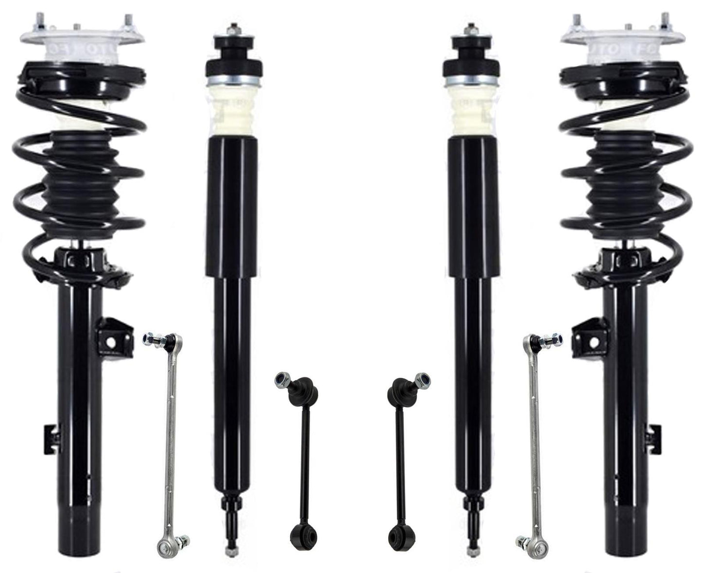 Front Struts Rear Shocks & Sway Bar Links For BMW 128i 08-13 W/O Sprt Suspension