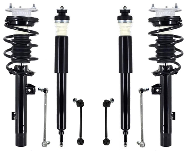 Front Struts Rear Shocks & Sway Bar Links For BMW 128i 08-13 WO Sprt Suspension