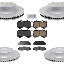 F&R Disc Brake Rotors Ceramic Disc Brake Pads For Toyota Tundra 2022 2023 2024