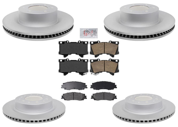 F&R Disc Brake Rotors Ceramic Disc Brake Pads For Toyota Tundra 2022 2023 2024