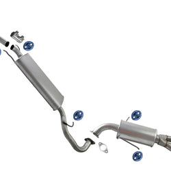 Middle Muffler + Rear Resonator for Hyundai Santa Fe Sport 2013-2016 2.0 Turbo