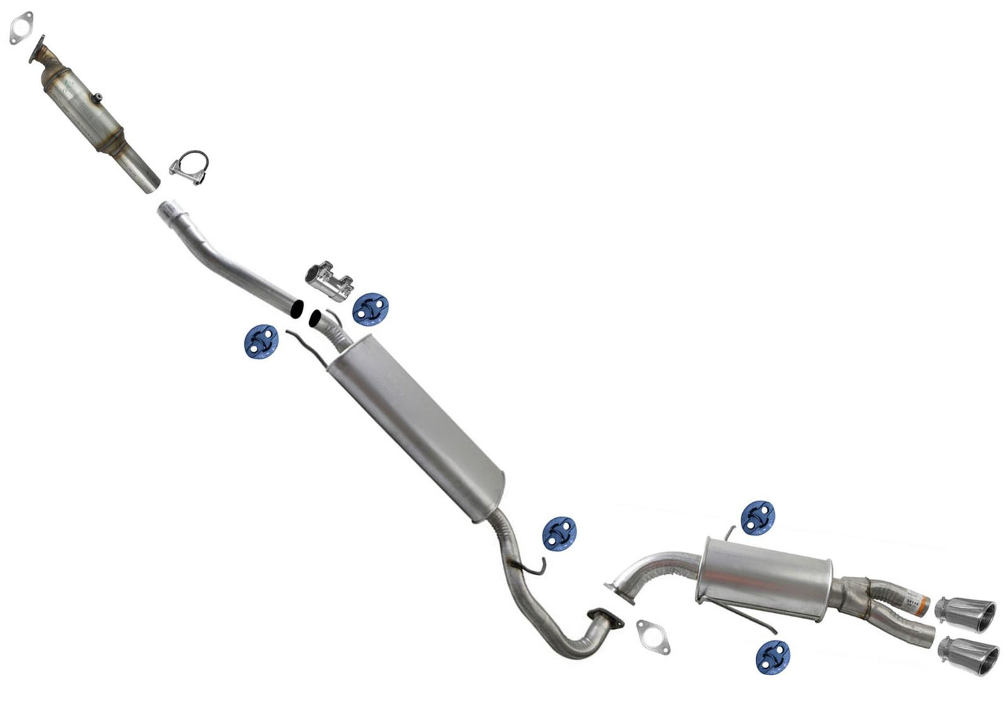 Catalytic Converter Muffler Resonator for Hyundai Santa Fe Sport 13-2016 2.0L