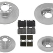 Front + Rear Disc Brake Rotors & Brake Pads For Mercedes 300D 300CD 1976-1979