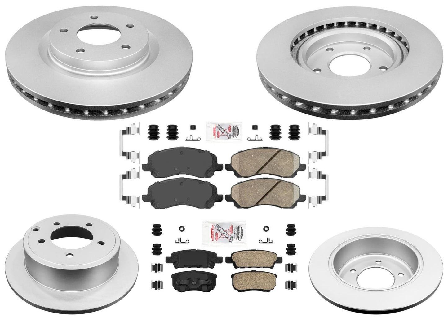 Improved Performance Disc Brake Rotors Pads for Chrysler 200 Sedan 11-14 295MM