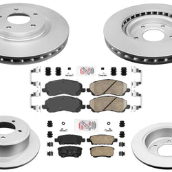 Improved Performance Disc Brake Rotors Pads for Chrysler 200 Sedan 11-14 295MM