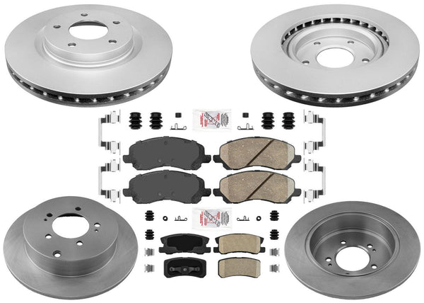 GEO Coated Disc Brake Rotors Pads for Mitsubishi Outlander 09-12 7 Passengers
