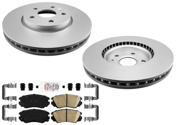 Front Rotors & Ceramic Brake Pads For Chevrolet Malibu 13-16 W/ 321MM Rotors
