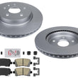Rear Rotors & Ceramic Brake Pads For Chevrolet Malibu 13-16 with 315MM