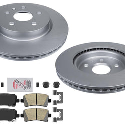 Rear Rotors & Ceramic Brake Pads For Chevrolet Malibu 13-16 with 315MM